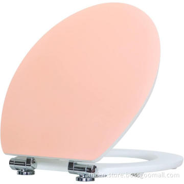 Fanmitrk pink Toilet Seat Wooden-Durable Wood Toilet Seat